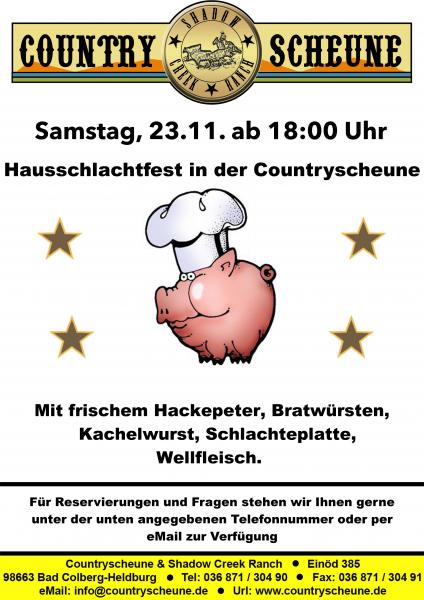 Plakat Hausschlachtfest